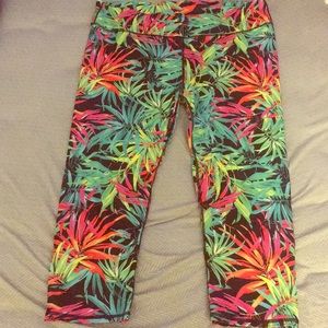 Fabletics Tropical Print Capri Leggings.